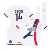 Paris Saint-Germain Desire Doue #14 Auswärts Trikotsatz Kinder 2024-25 Kurzarm (+ Kurze Hosen)